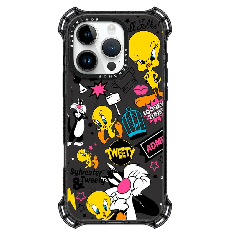 CASE BUMPER IPHONE 15 PRO LOONEY TUNES TWEETY Y SYLVESTER - 1