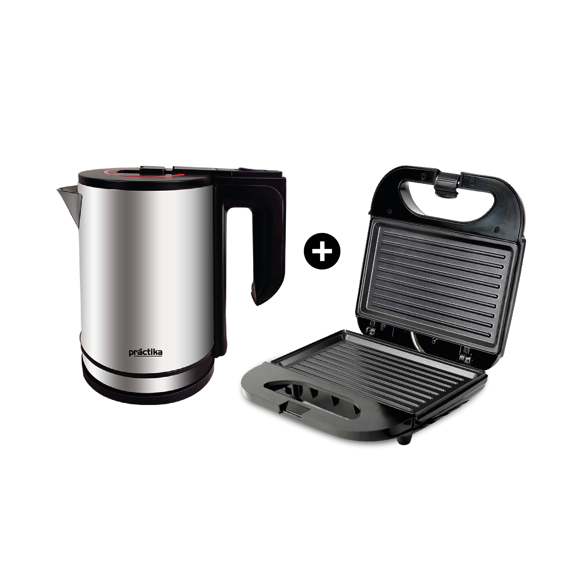 SANDWICHERA MOD. PANINI GRILL + HERVIDOR INOX 18 PLUS - 1
