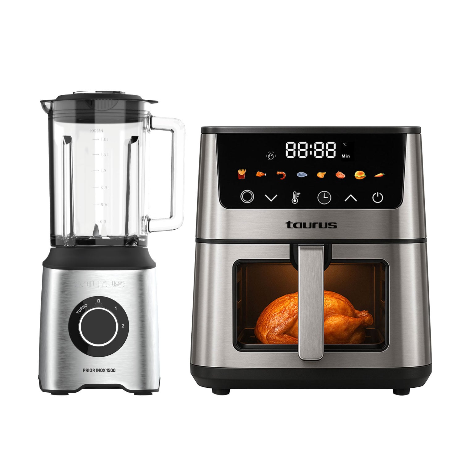 LICUADORA TAURUS MOD. PRIOR INOX + FREIDORA DE AIRE TAURUS MOD. SILVER FRYER II - 1