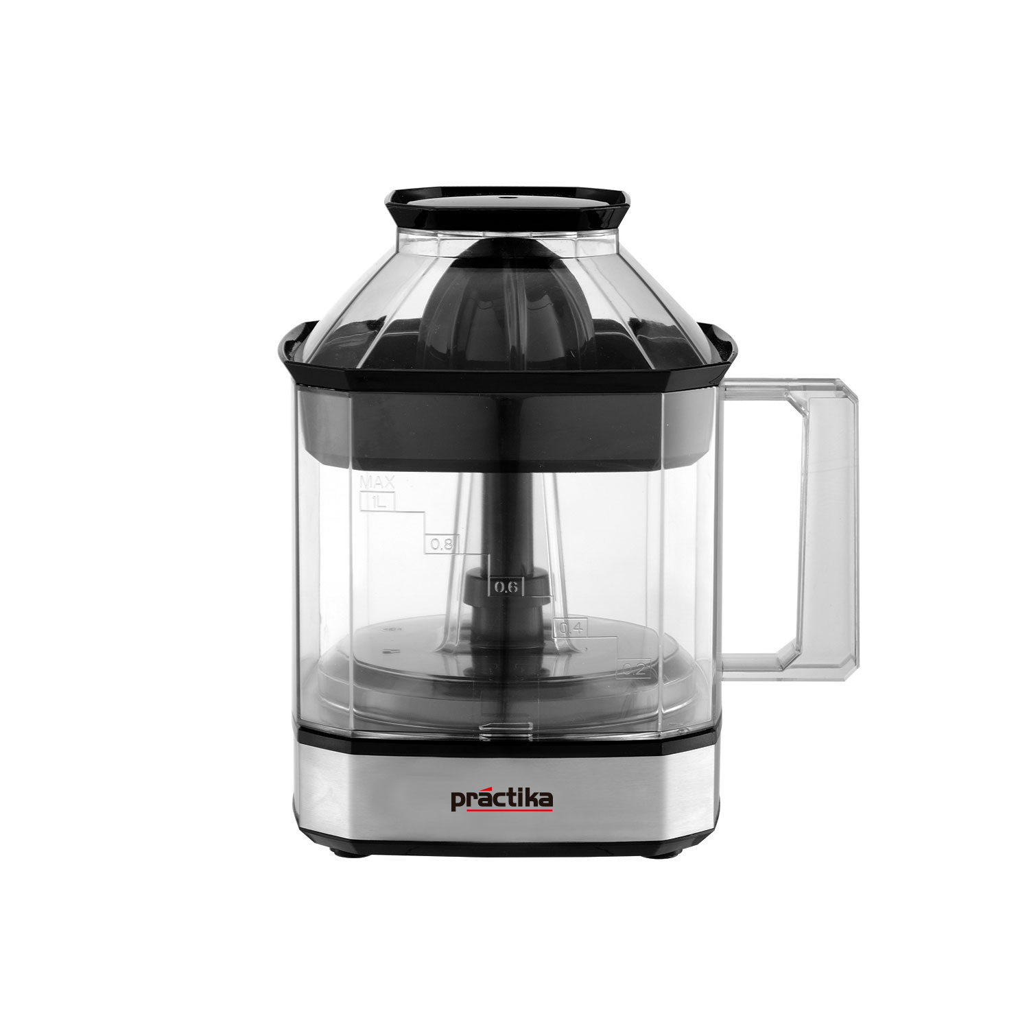 COMBO PRACTIKA: HERVIDOR INOX 1.8L+LICUADORA BL-600+MINI GRILL PANINI GRILL+OLLA ARROCERA POM-1K BLACK+EXPRIMIDOR CITRUS FORCE - 5