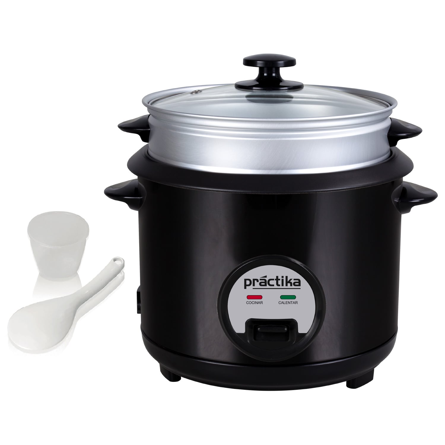 COMBO PRACTIKA LICUADORA BL-600 + OLLA ARROCERA POM-1K BLACK + MINI GRILL PANINI GRILL - 3