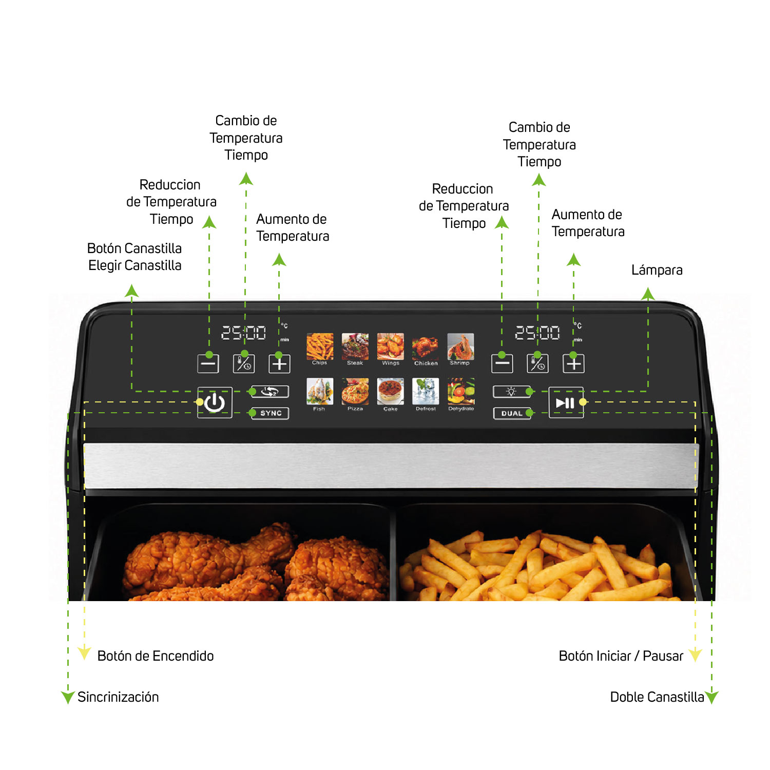 COMBO LICUADORA PRIOR INOX 1500 + DOUBLE AIR FRYER - 2