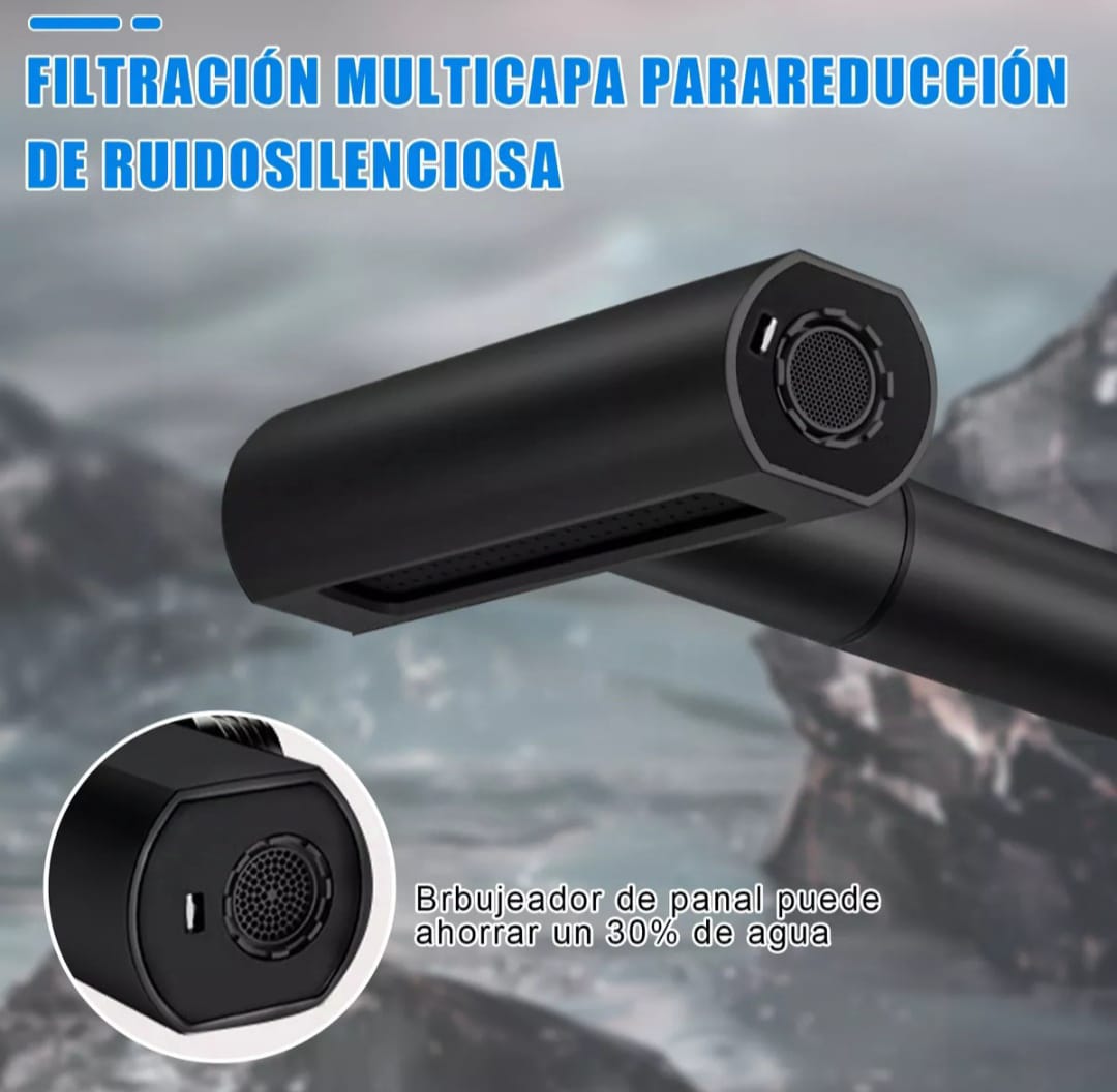 CAÑO HORSE HORSE360 MEZCLADORA GRIFERIA NEGRA MATE TIPO DUCHA - 5
