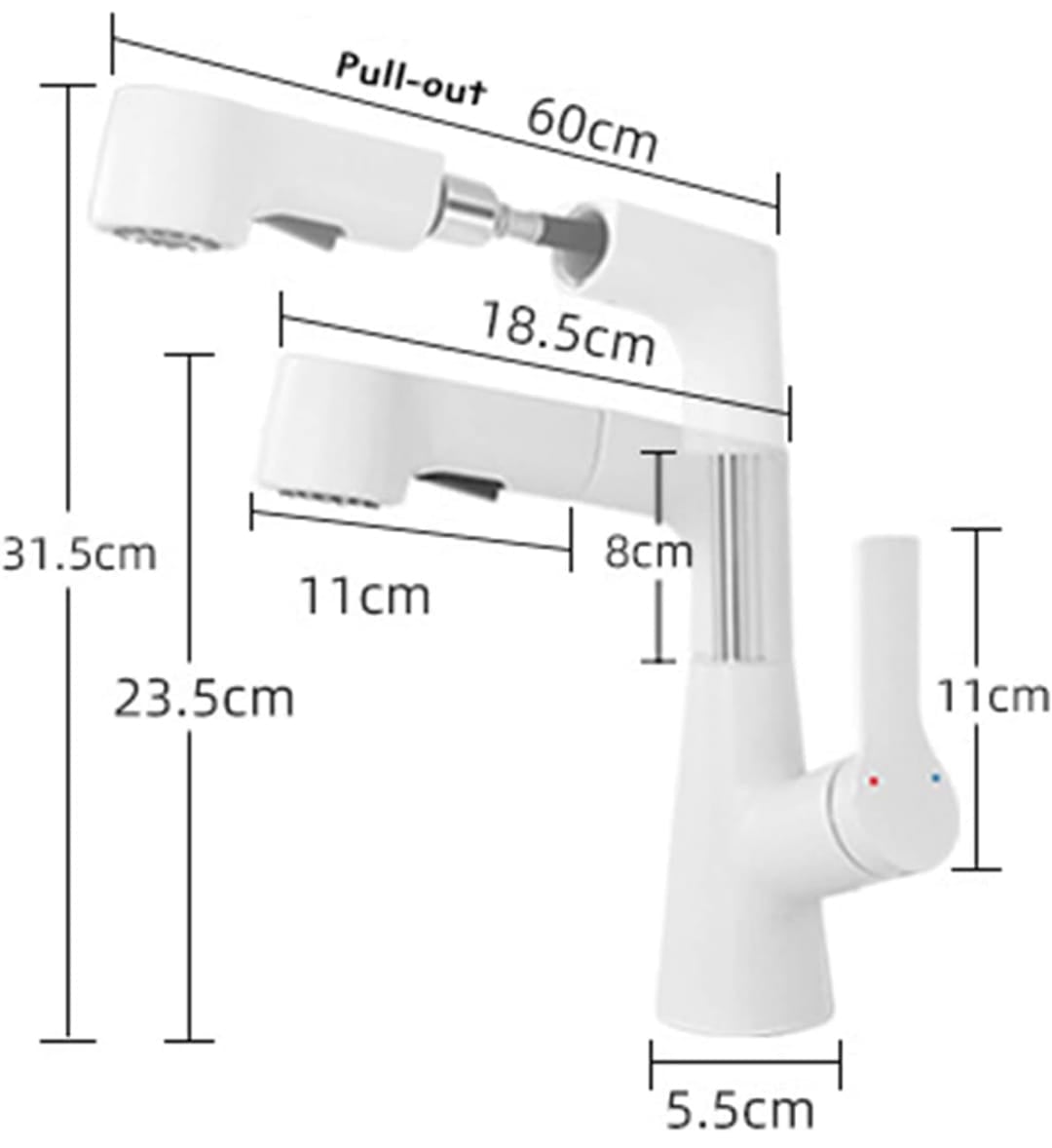 GRIFO LLAVE CAÑO MEZCLADORA MONOCOMANDO MULTIFUNCIONAL NEGRO MATE - 3