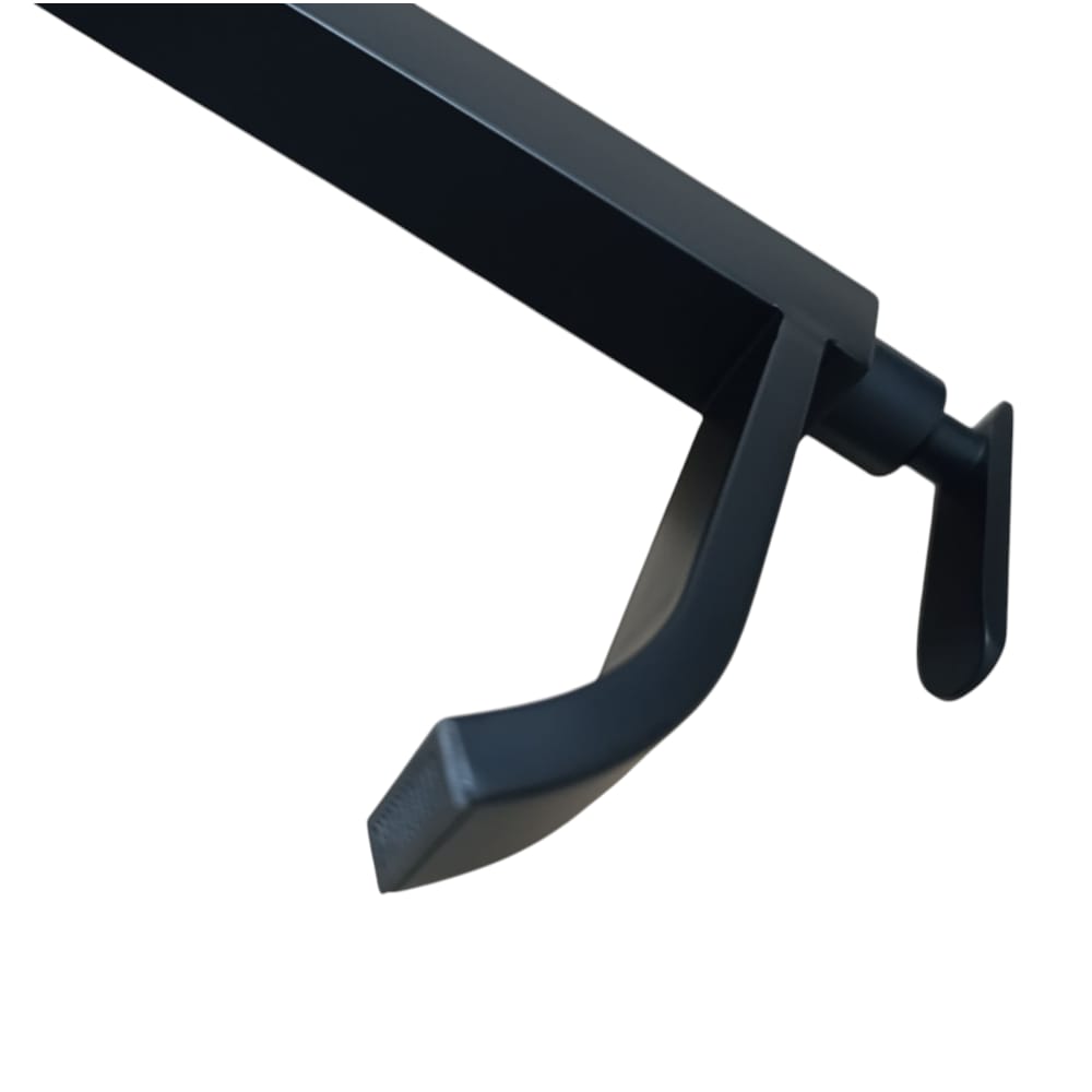 GRIFO CAÑO OVALIN O BOWL 30CM ACERO NEGRO MATE PICO CASCADA CUERPO CUADRADO - 4
