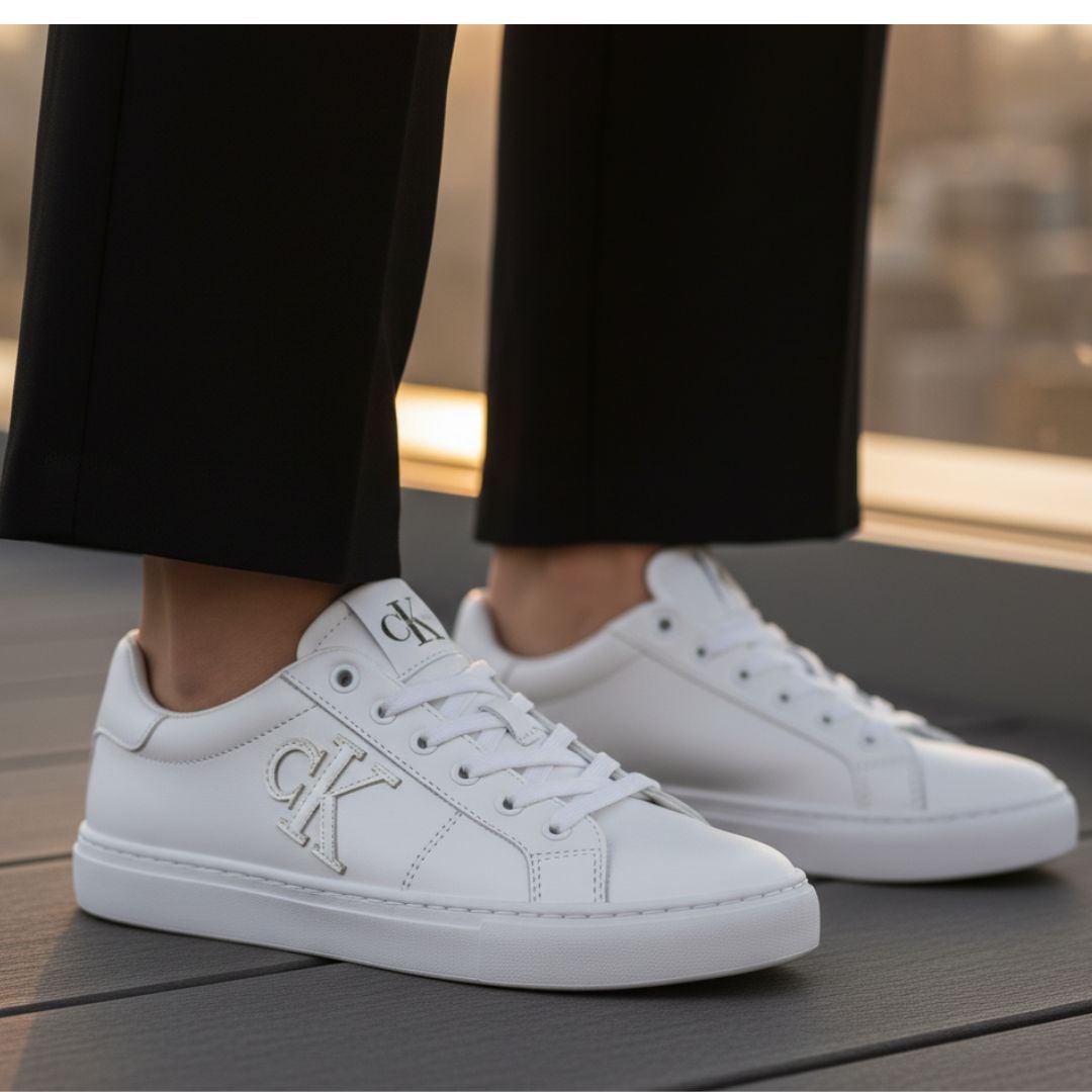 ZAPATILLAS CALVIN KLEIN MUJER CALYSSE BLANCAS LOGO CK - 6