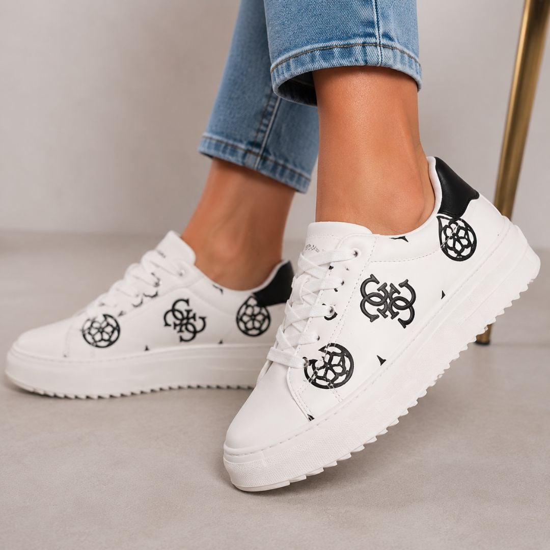 ZAPATILLAS GUESS MUJER DENESA BLANCO MONOGRAMA QUATTRO G URBANAS - 6