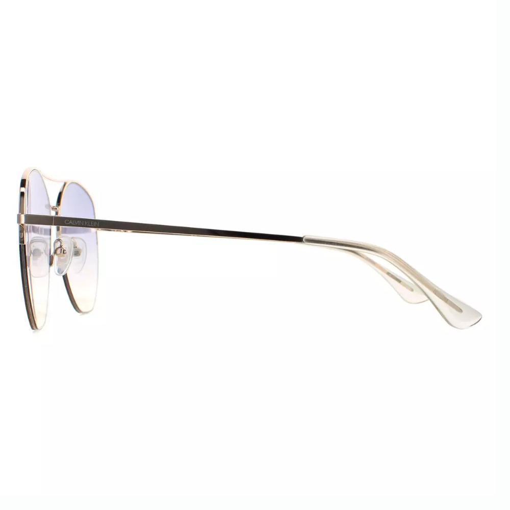 LENTES DE SOL CALVIN KLEIN CK19532S AVIADOR PLATEADO LUNA DEGRADADA UNISEX - 4