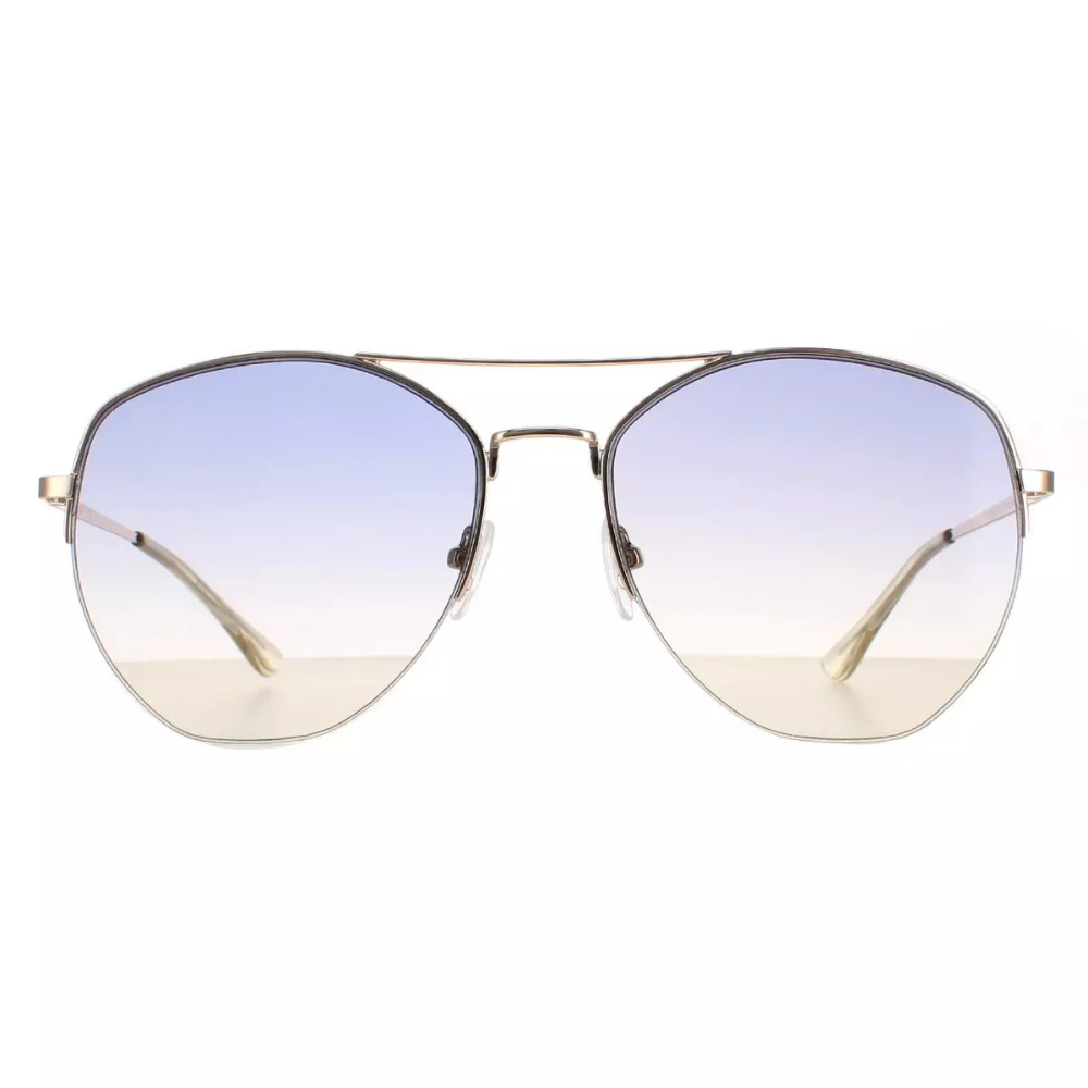 LENTES DE SOL CALVIN KLEIN CK19532S AVIADOR PLATEADO LUNA DEGRADADA UNISEX - 5
