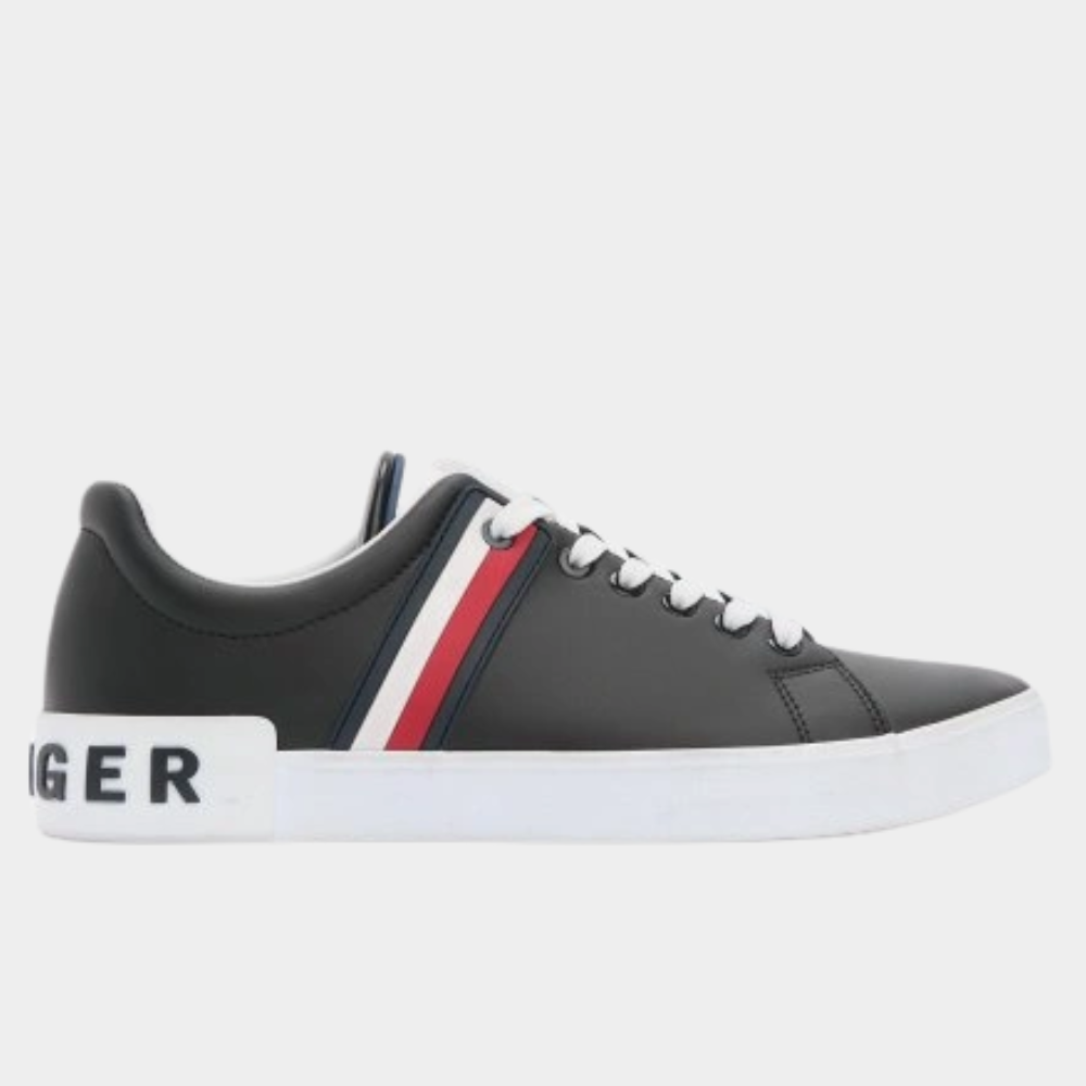 ZAPATILLAS TOMMY HILFIGER HOMBRE RAMUS LOGO HILFIGER FRANJA TRICOLOR LATERAL - 4