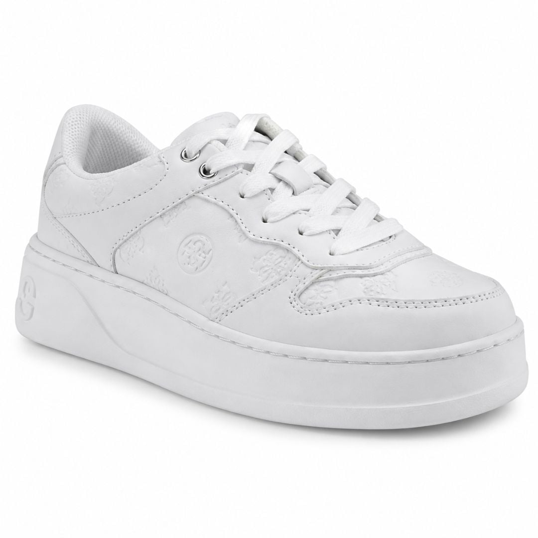 ZAPATILLAS GUESS MUJER CLEVA MONOGRAMA QUATTRO G PLATAFORMA BLANCO - 2