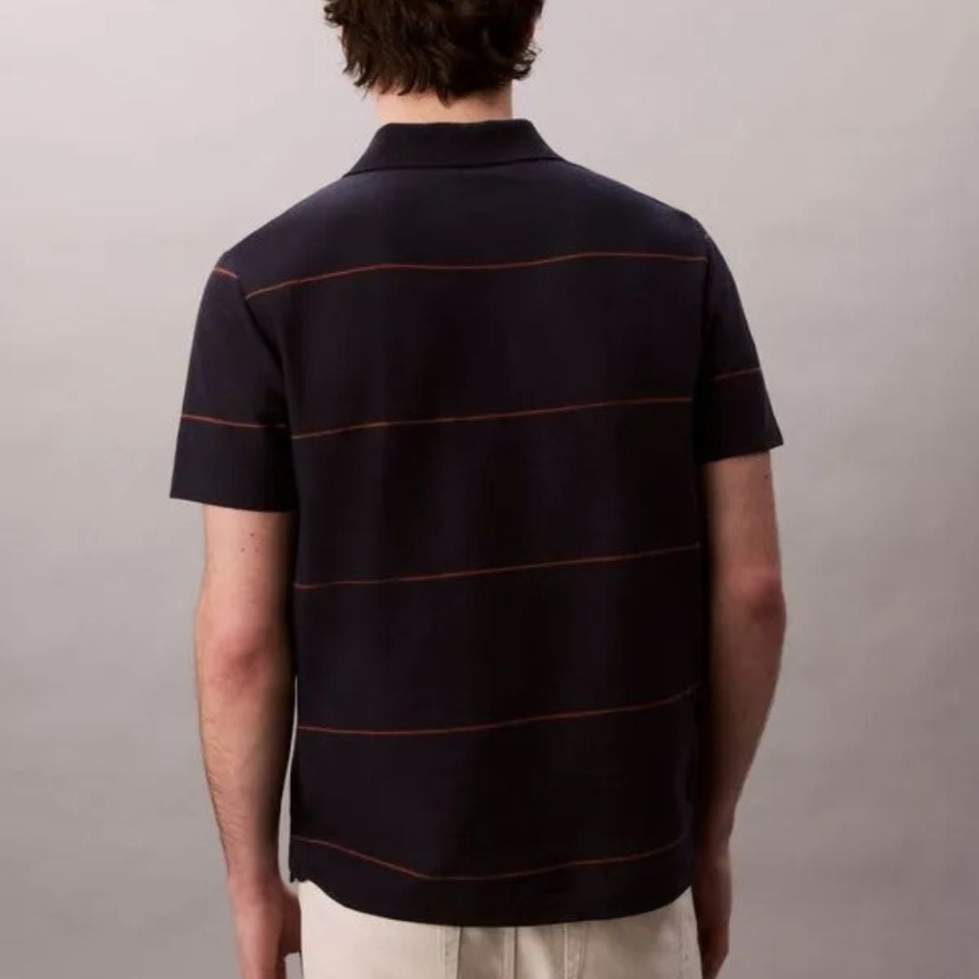 POLO CAMISERO CALVIN KLEIN HOMBRE STRIPE RELAXED ALGODÓN ESTAMPADO A RAYAS - 2