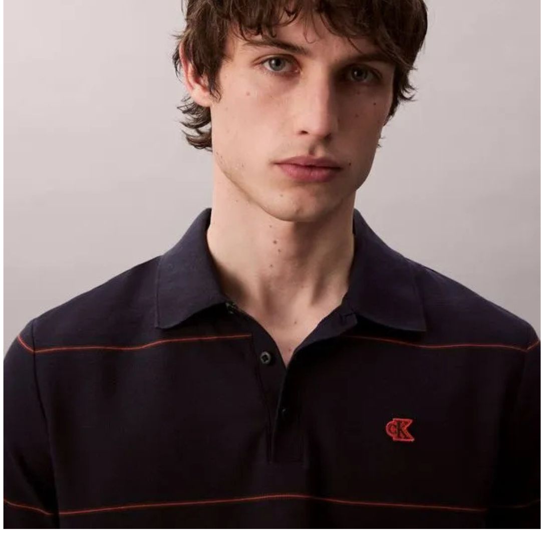 POLO CAMISERO CALVIN KLEIN HOMBRE STRIPE RELAXED ALGODÓN ESTAMPADO A RAYAS - 5