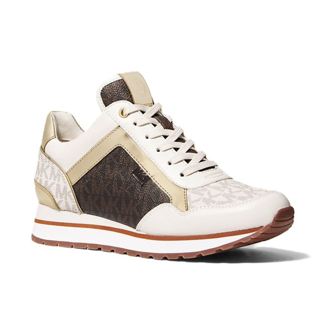 ZAPATILLAS MICHAEL KORS MUJER MADDY LOGO TRAINER BEIGE MARRÓN - 2