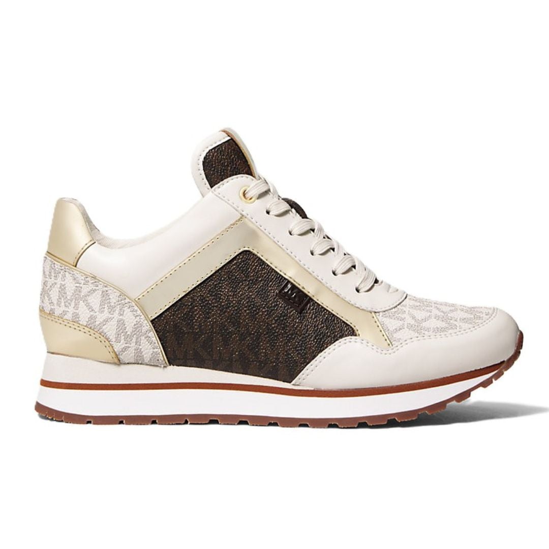 ZAPATILLAS MICHAEL KORS MUJER MADDY LOGO TRAINER BEIGE MARRÓN - 3