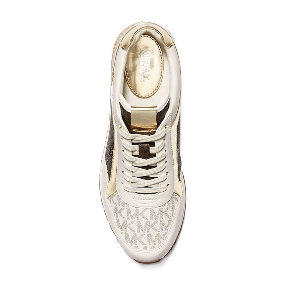 ZAPATILLAS MICHAEL KORS MUJER MADDY LOGO TRAINER BEIGE MARRÓN - 5