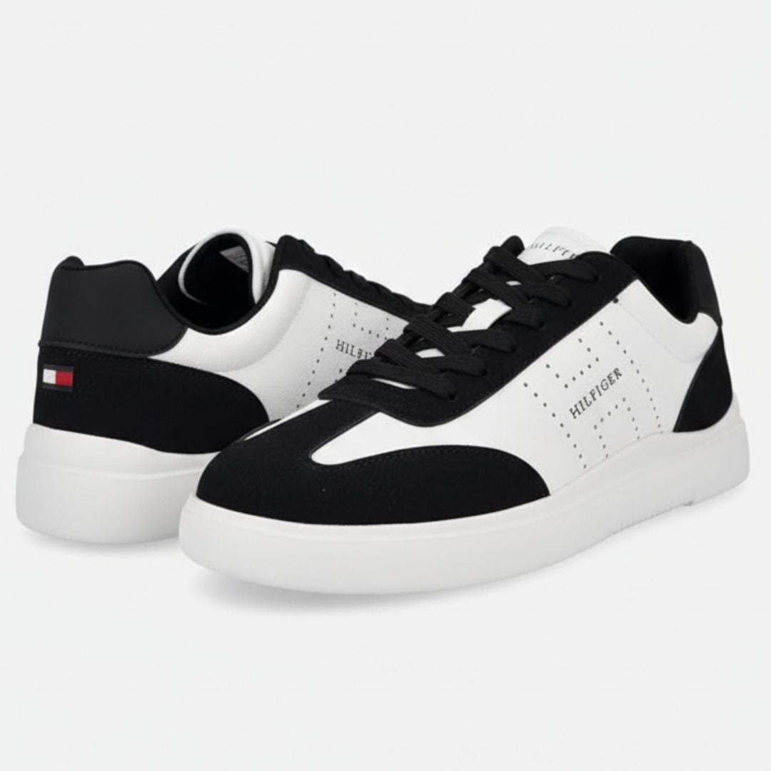 ZAPATILLAS TOMMY HILFIGER HOMBRE CHAFIK BLANCO NEGRO URBANO CASUAL - 1