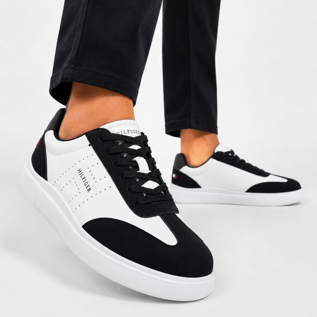 ZAPATILLAS TOMMY HILFIGER HOMBRE CHAFIK BLANCO NEGRO URBANO CASUAL - 7
