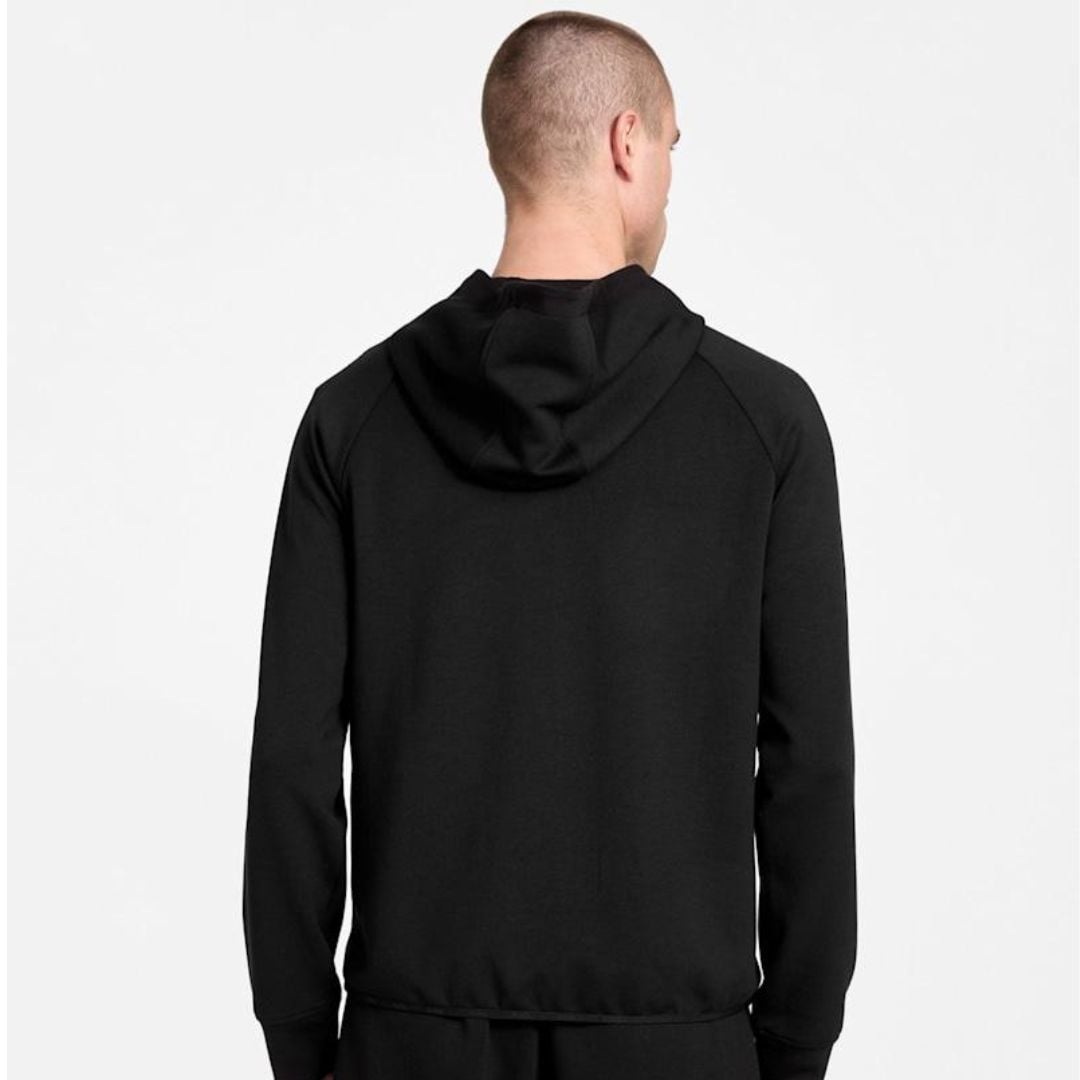 POLERA GUESS GABRIEL SCUBA HOODIE HOMBRE LOGOTIPO FRONTAL NEGRO BOLSILLO CANGURO - 3