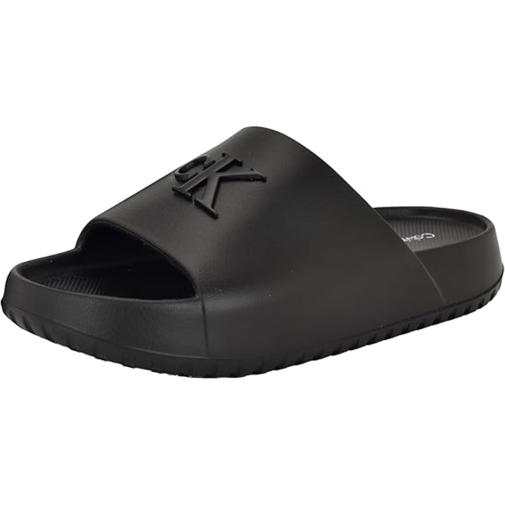 SANDALIAS CALVIN KLEIN MUJER NANZEY NEGRO LOGOTIPO CK EN RELIEVE - 2