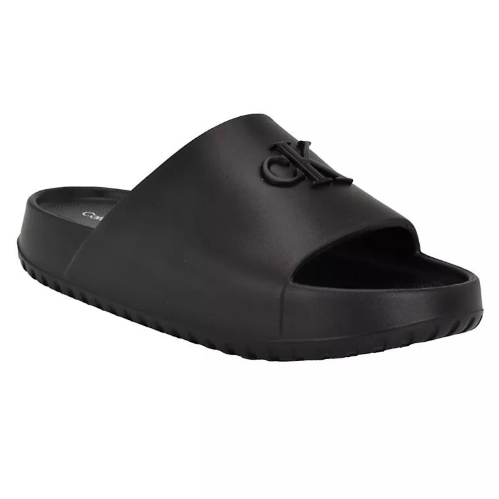 SANDALIAS CALVIN KLEIN MUJER NANZEY NEGRO LOGOTIPO CK EN RELIEVE - 4