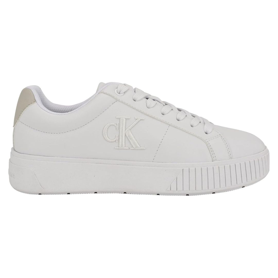ZAPATILLAS CALVIN KLEIN MUJER ALANE BLANCO LOGOTIPO CK EN ALTO RELIEVE - 5
