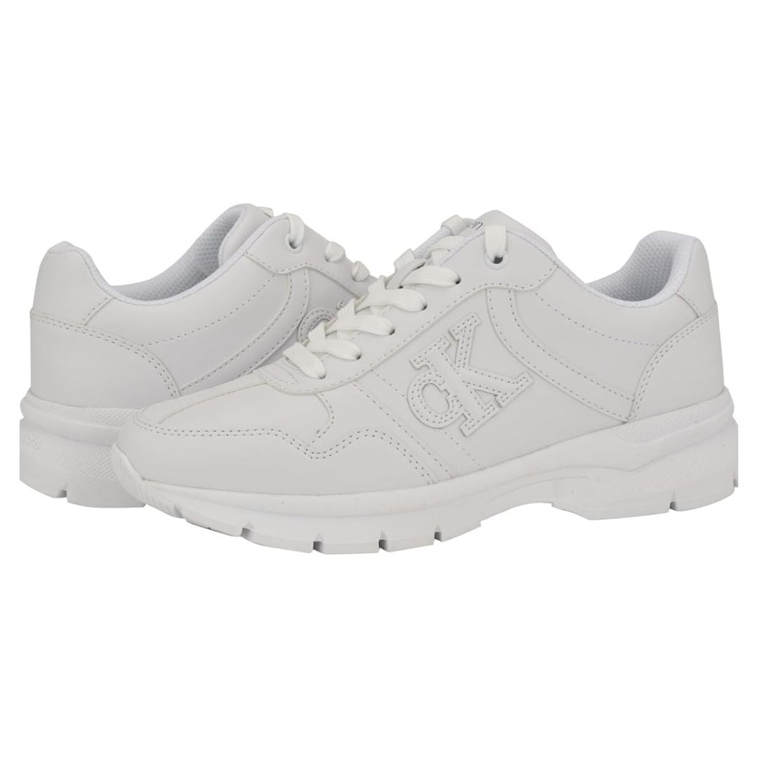 ZAPATILLAS CALVIN KLEIN MUJER CAIUS BLANCO LOGOTIPO CK ALTO RELIEVE - 1