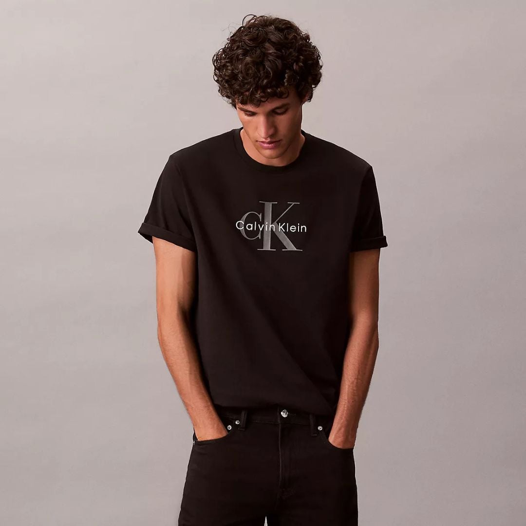 POLO CALVIN KLEIN HOMBRE LOGO CK NEGRO MONOGRAMA REGULAR FIT - 5
