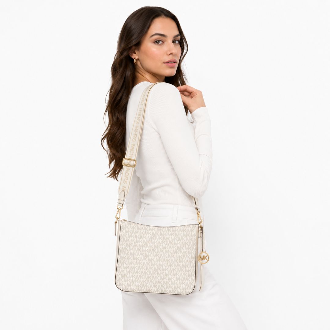 CARTERA MICHAEL KORS JET SET TRAVEL SIGNATURE LOGO MESSENGER CORREA LOGO CHARM MK - 5