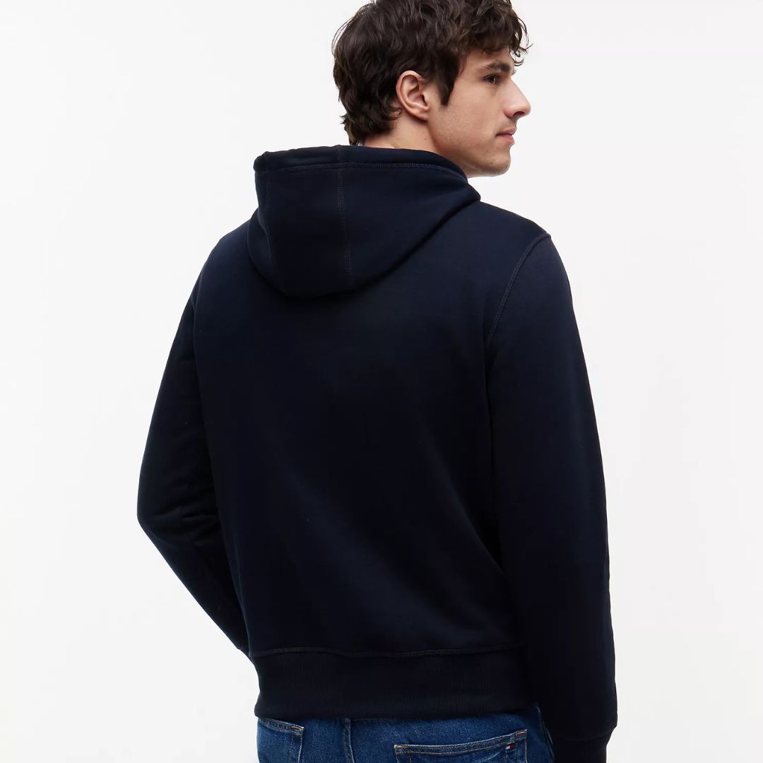 POLERA TOMMY HILFIGER HOMBRE LOGO BORDADO REGULAR FIT CON CAPUCHA - 4