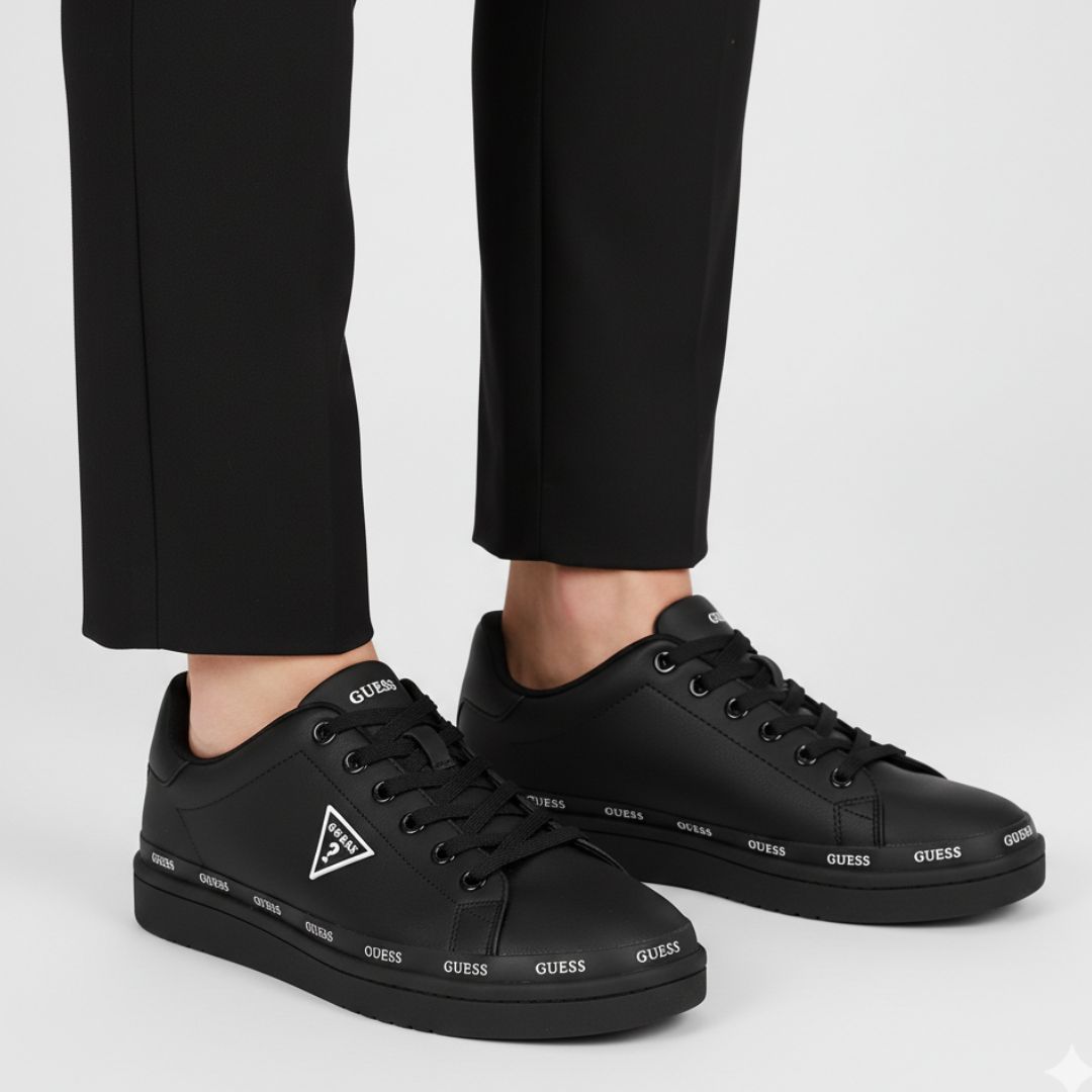 ZAPATILLAS GUESS HOMBRE LOVIS LOGO TRIANGULAR CASUAL URBANO - 5