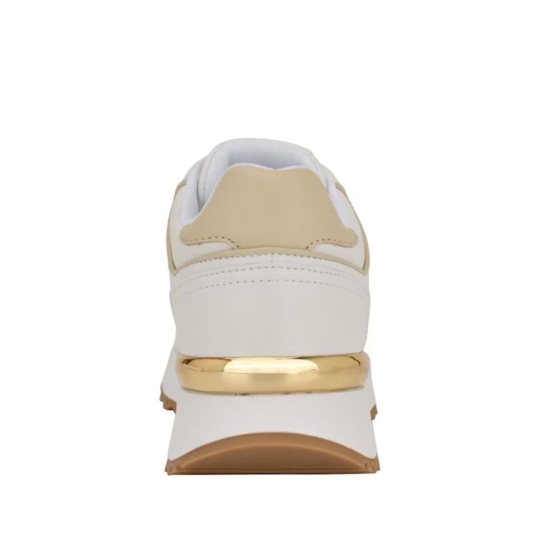 ZAPATILLAS GUESS MUJER KOYAA BLANCO LOGO QUATTRO G DORADO URBANAS - 3