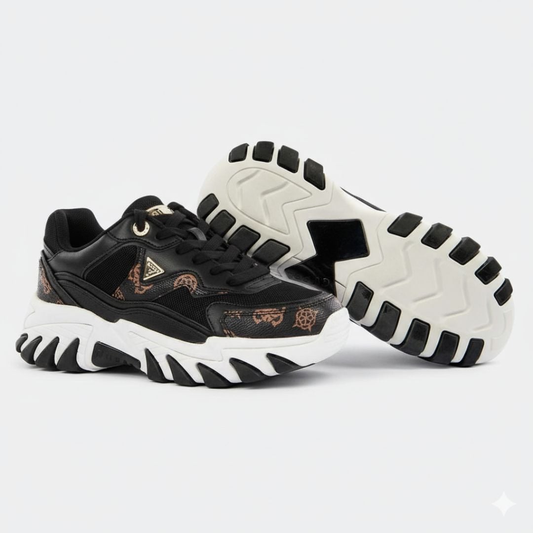 ZAPATILLAS GUESS MUJER NOWAH NEGRO LOGO MONOGRAMA QUATTRO G URBANAS - 1