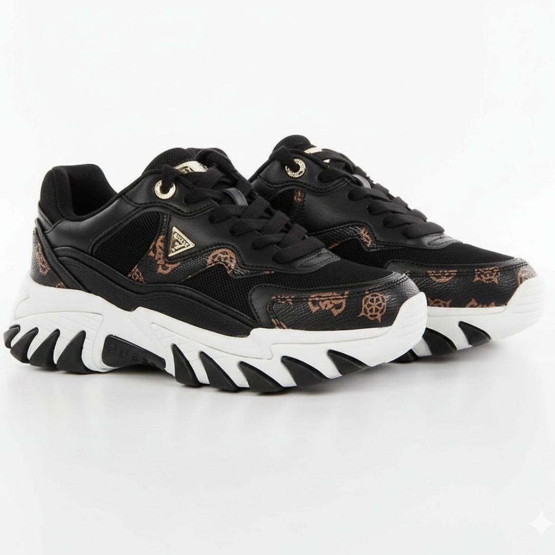 ZAPATILLAS GUESS MUJER NOWAH NEGRO LOGO MONOGRAMA QUATTRO G URBANAS - 3