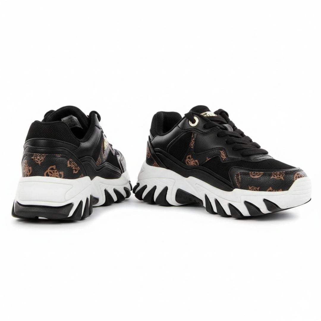 ZAPATILLAS GUESS MUJER NOWAH NEGRO LOGO MONOGRAMA QUATTRO G URBANAS - 4
