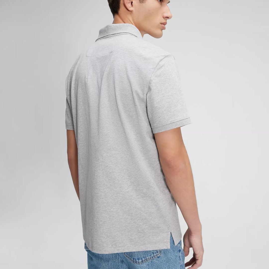 POLO CALVIN KLEIN HOMBRE LOGO CK GRIS PIQUÉ ALGODÓN REGULAR FIT - 3