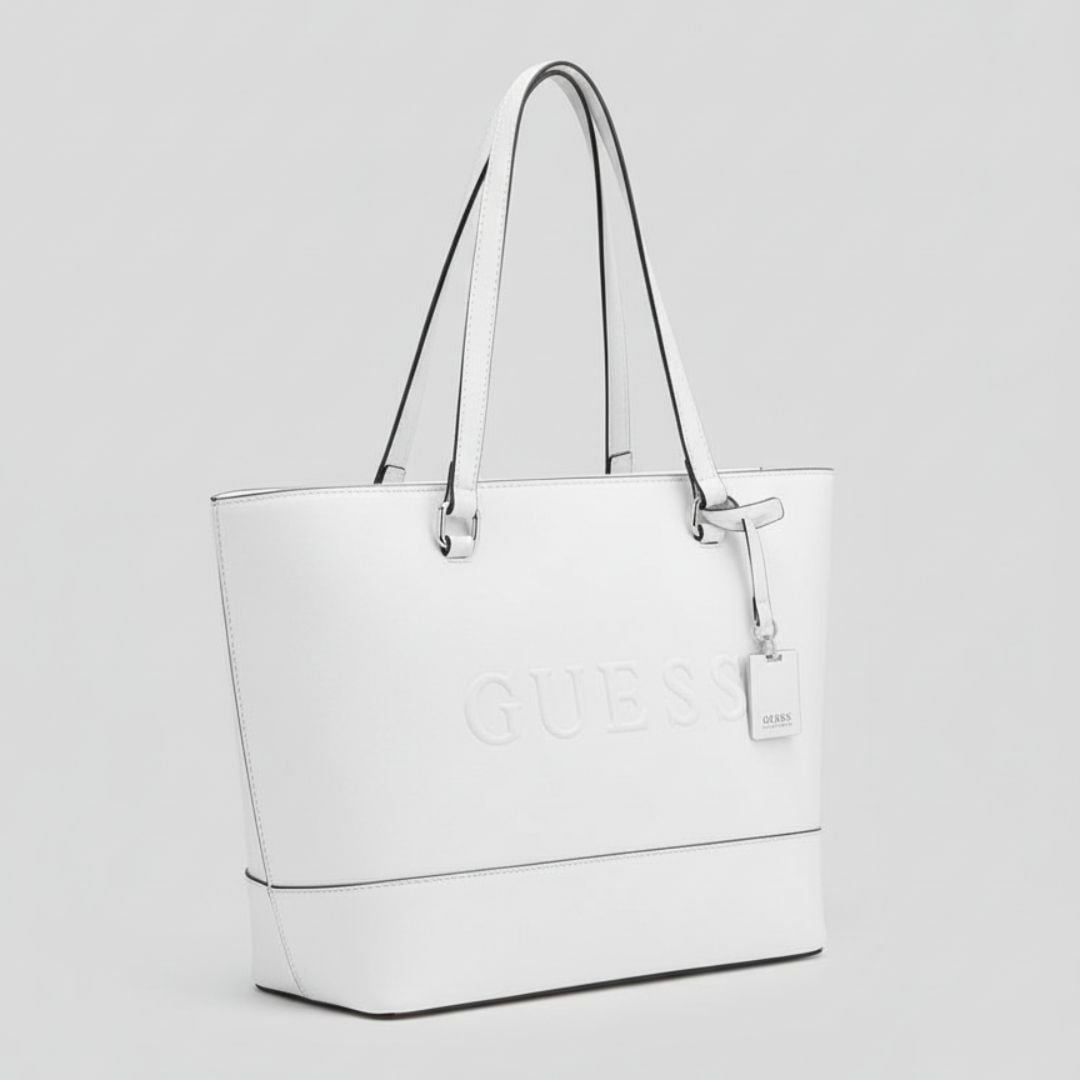CARTERA GUESS MUJER HADDINGTON CARRYALL BLANCO LOGOTIPO EN RELIEVE - 2