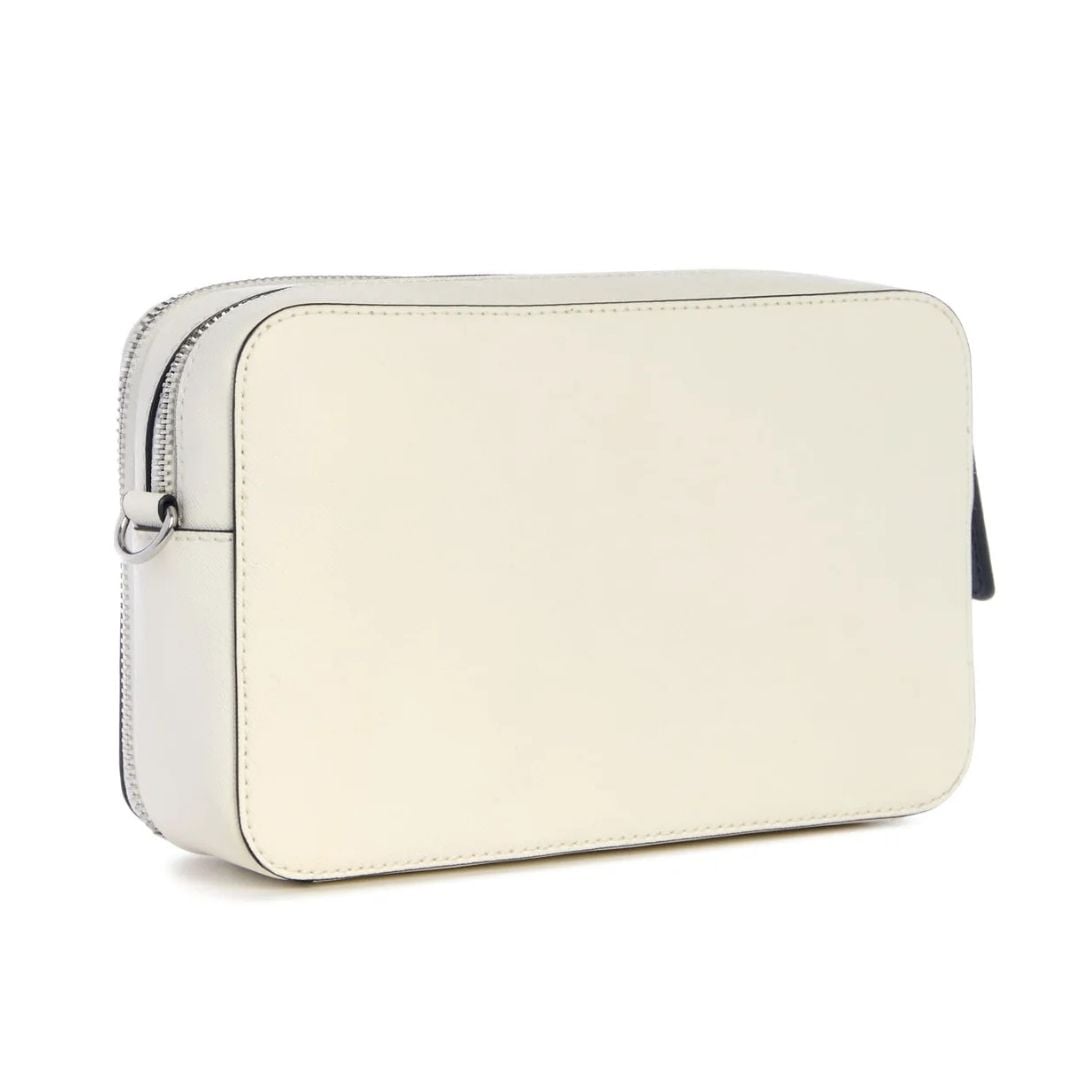 CARTERA GUESS MUJER SHAELA CROSSBODY BLANCO LOGO FRONTAL STRAP AJUSTABLE - 2