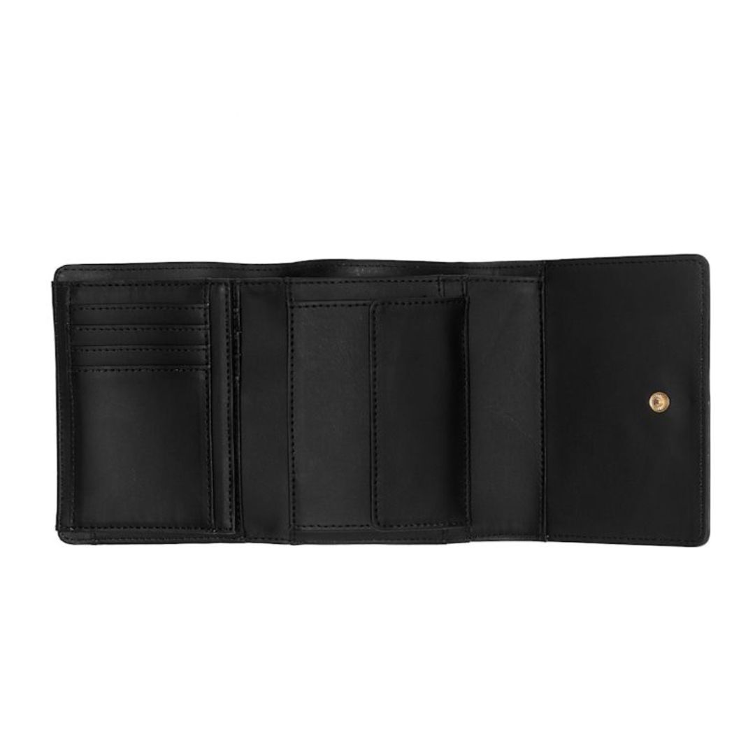 BILLETERA GUESS MUJER ZAKARIA TRIFOLD NEGRO LOGO MONOGRAMA 3 CUERPOS ALTO RELIEVE - 3