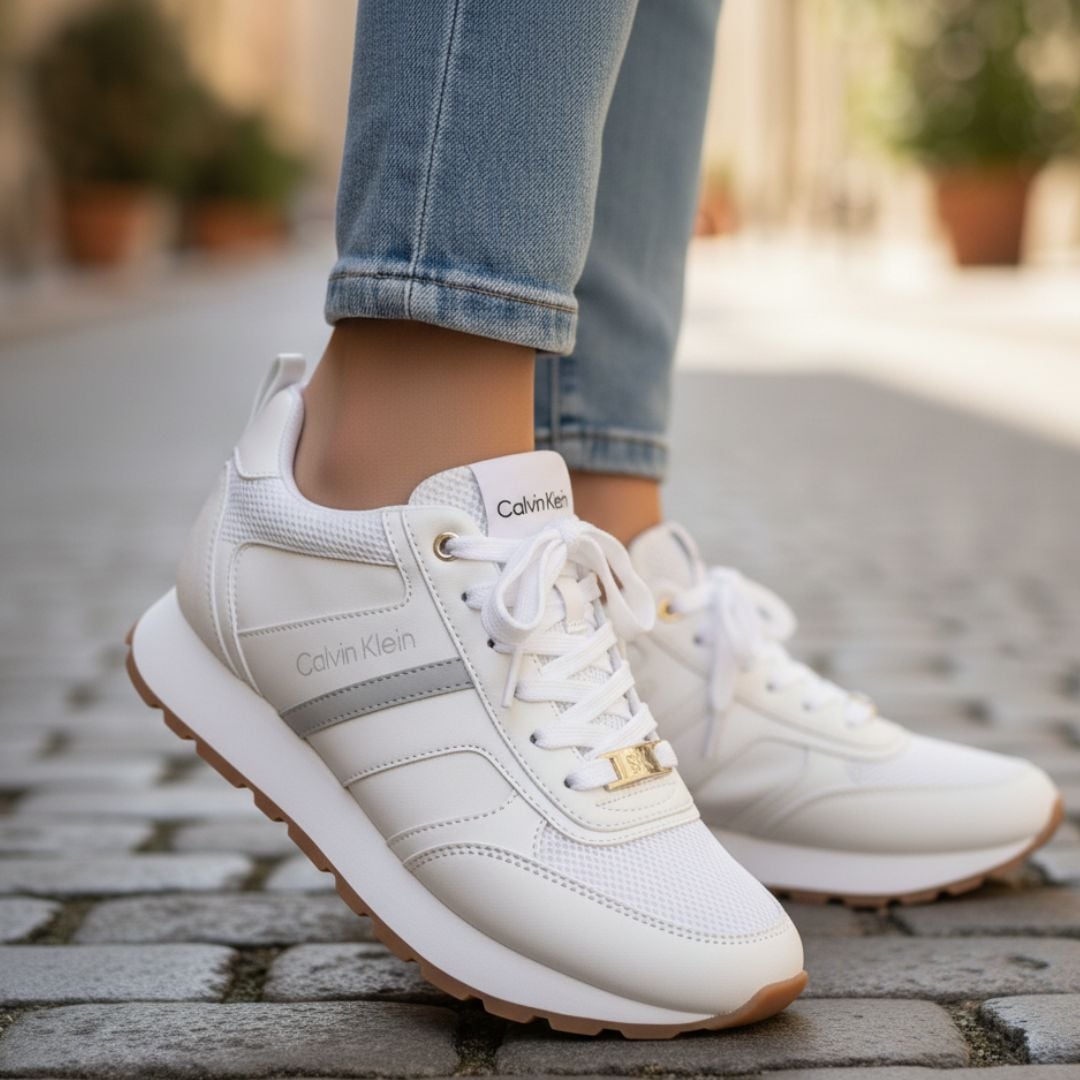 ZAPATILLAS CALVIN KLEIN MUJER CARLLA BLANCO PLATAFORMA ESTILO URBANO - 6