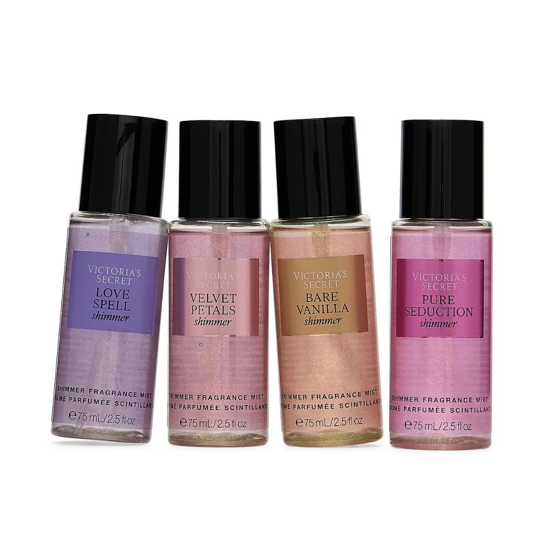 SET VICTORIA SECRET MOST LOVED SHIMMER 4 FRAGANCIAS 75ML INCLUYE CAJA DE REGALO - 2