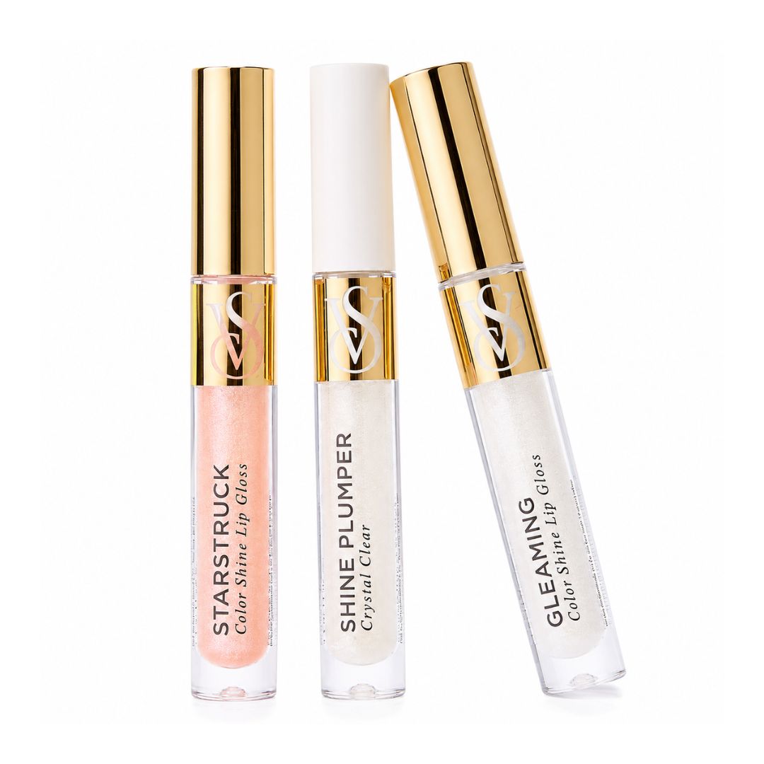 SET VICTORIA SECRET MUJER LIP GLOSS BRILLO LABIAL 3 PIEZAS INCLUYE CAJA DE REGALO - 2