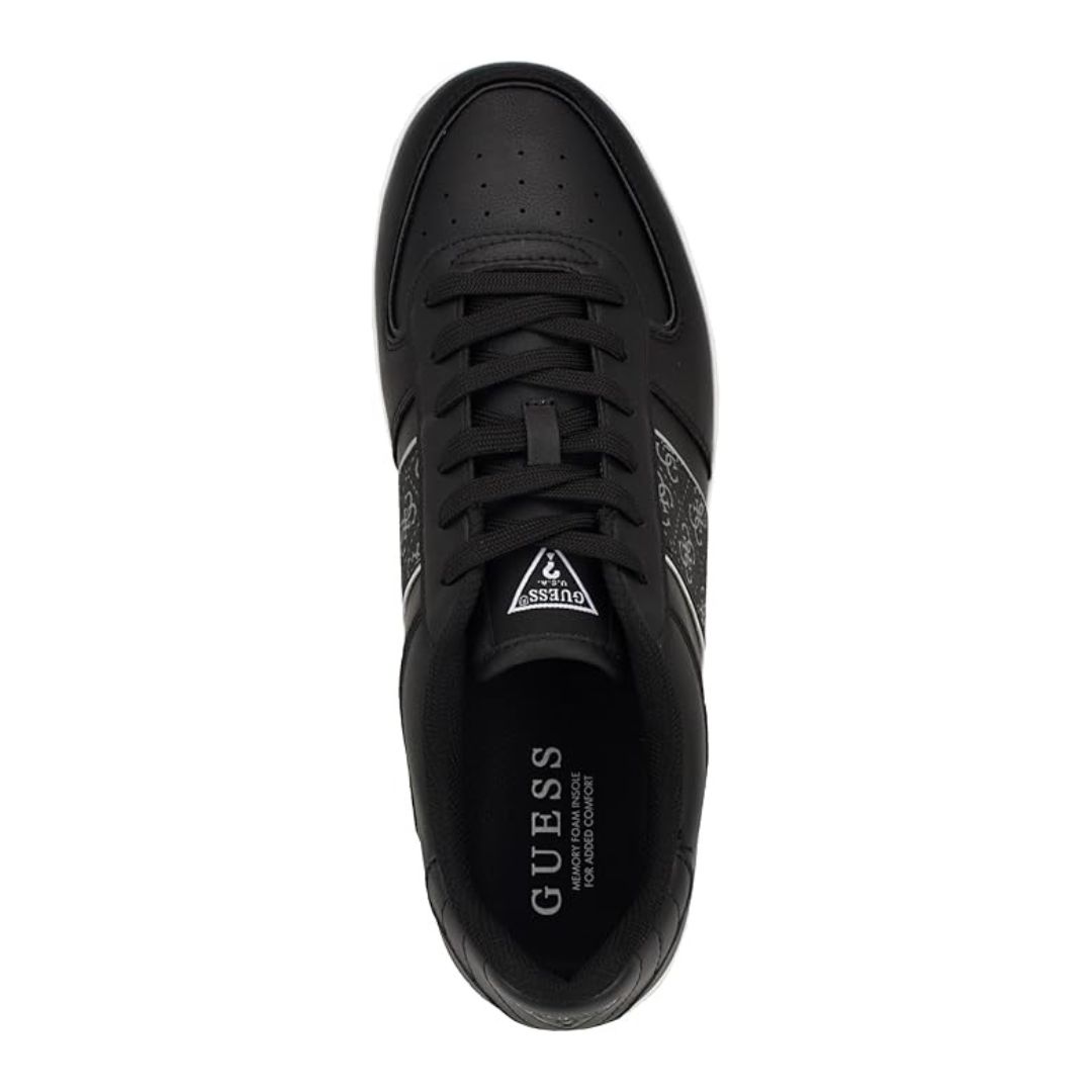 ZAPATILLAS GUESS HOMBRE TANDY NEGRO LOGO MONOGRAMA LATERAL URBANAS - 5