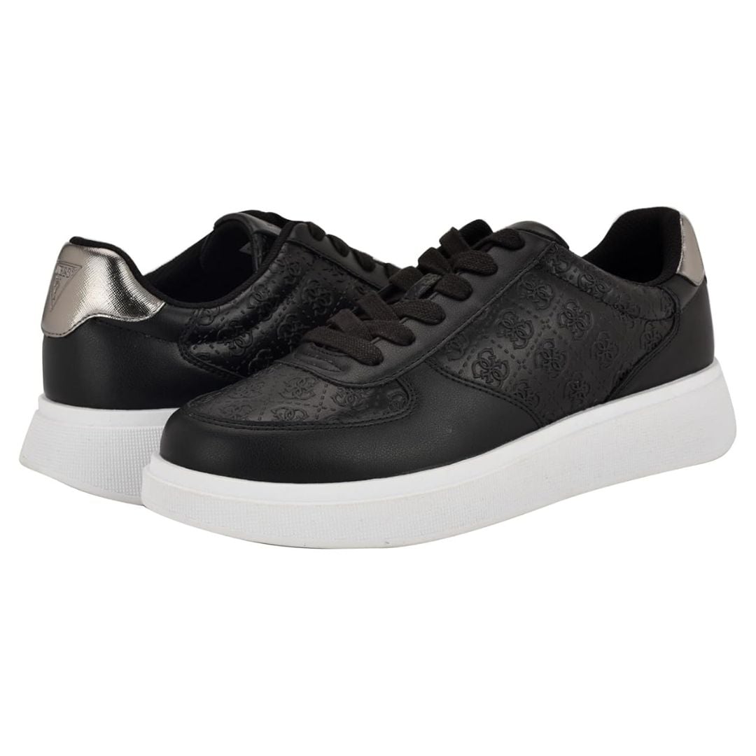 ZAPATILLAS GUESS HOMBRE WULFRED NEGRO LOGO MONOGRAMA ALTO RELIEVE - 1