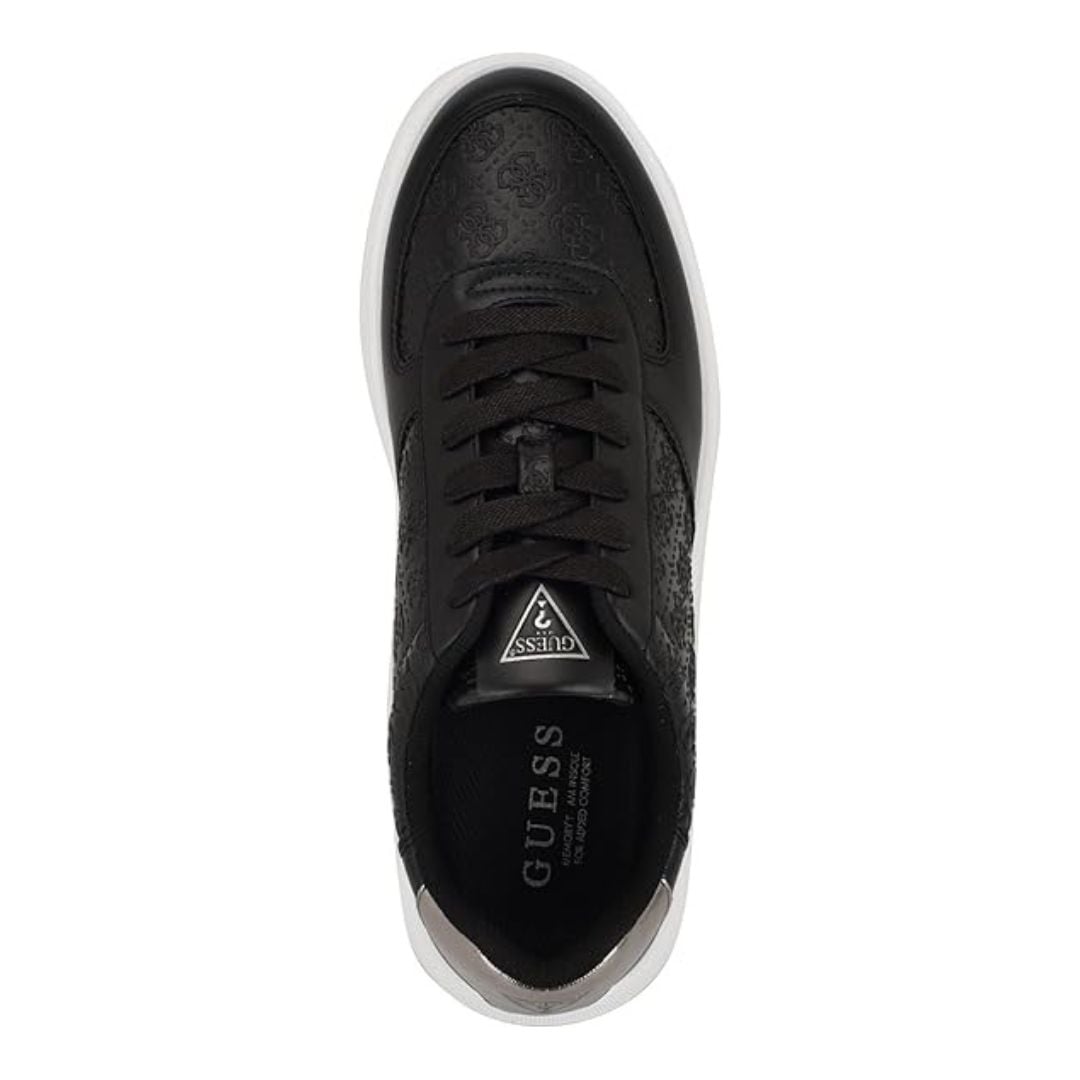 ZAPATILLAS GUESS HOMBRE WULFRED NEGRO LOGO MONOGRAMA ALTO RELIEVE - 5