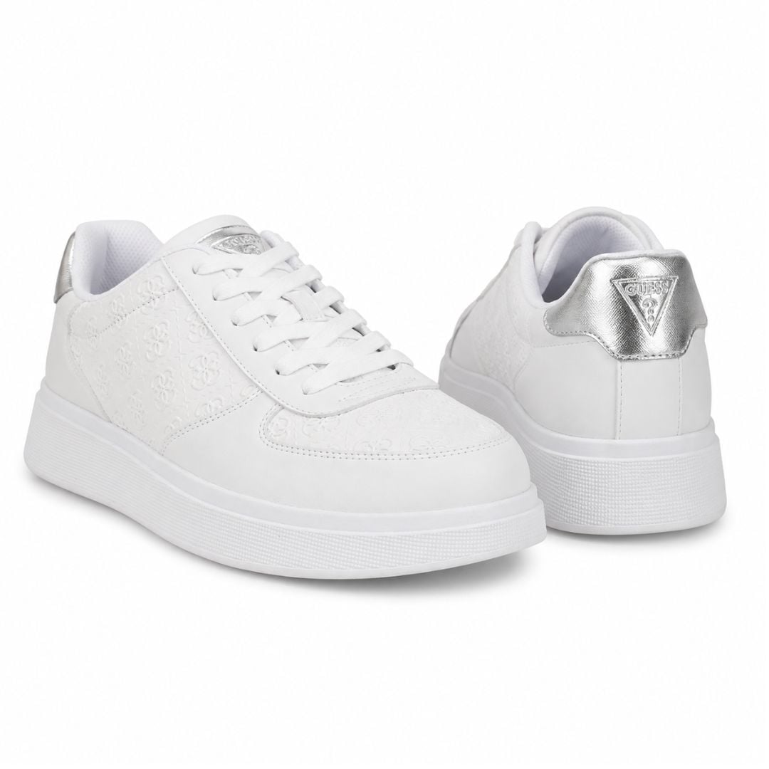 ZAPATILLAS GUESS HOMBRE WULFRED BLANCO LOGO MONOGRAMA ESTILO URBANO - 1