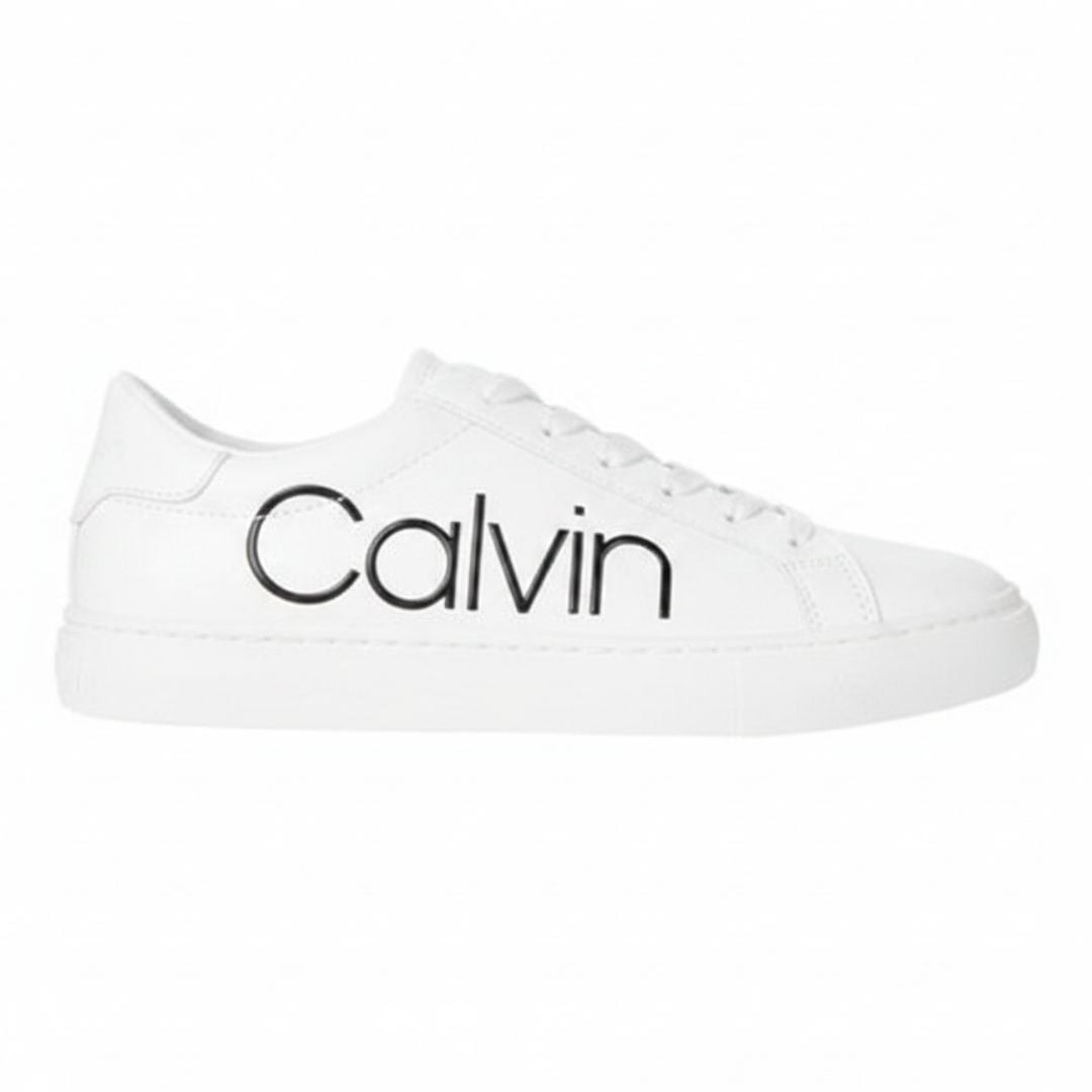 ZAPATILLAS CALVIN KLEIN MUJER CABRE BLANCAS LOGO LATERAL ESTILO URBANO - 2