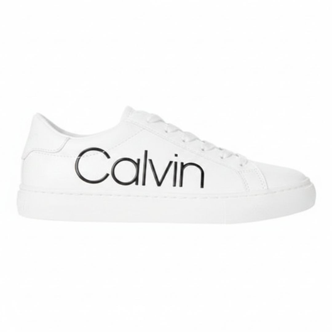 ZAPATILLAS CALVIN KLEIN MUJER CABRE BLANCAS LOGO LATERAL ESTILO URBANO - 2