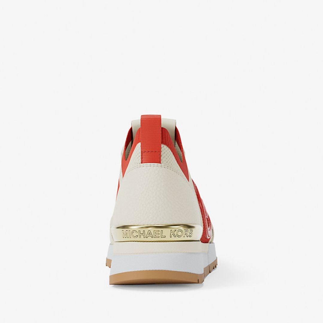 ZAPATILLAS MICHAEL KORS MUJER JENKINS TRAINER BEIGE NARANJA LOGO MK - 3