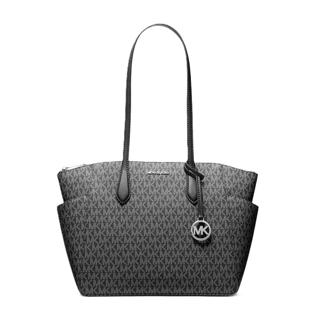 CARTERA MICHAEL KORS MUJER MARILYN MEDIUM TOTE LOGO NEGRO MONOGRAMA CHARM MK - 1